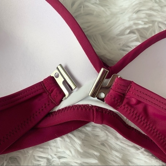 Cupshe NWT Plum Floral Wrap Bikini Full Moulded Cup - Picture 8 of 13